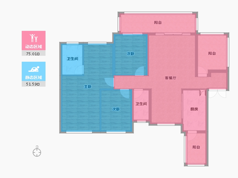 广西壮族自治区-玉林市-玉林绿地城-130.00-户型库-动静分区