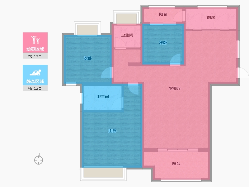 河南省-商丘市-观湖壹号-109.00-户型库-动静分区