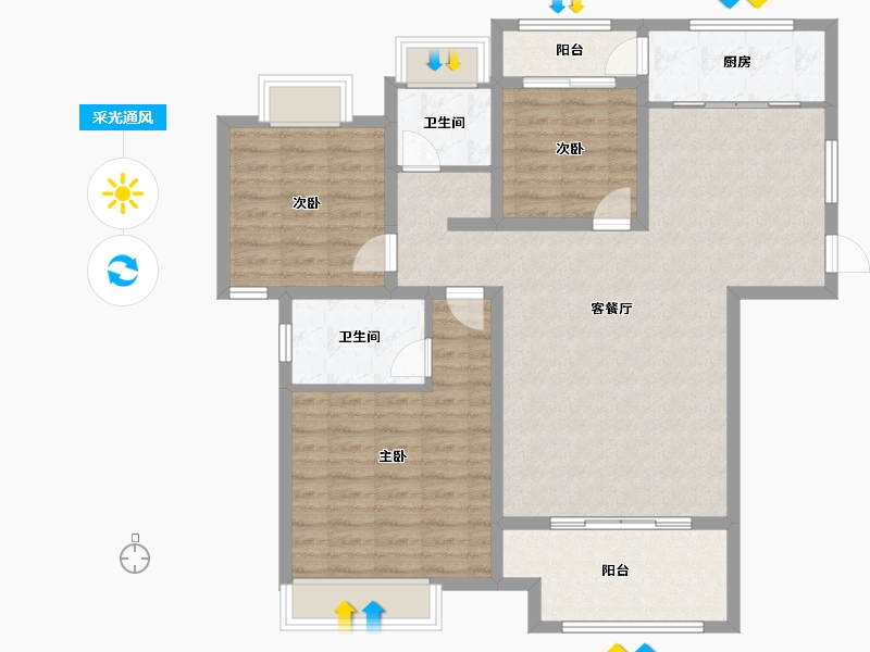 河南省-商丘市-观湖壹号-109.00-户型库-采光通风