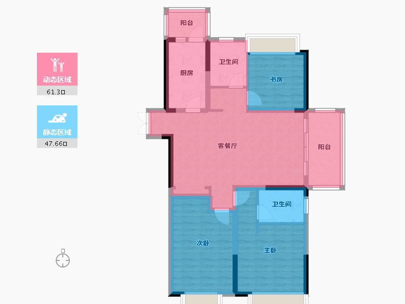 江苏省-徐州市-吾疆-95.00-户型库-动静分区