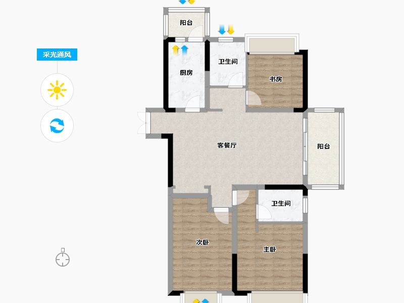 江苏省-徐州市-吾疆-95.00-户型库-采光通风