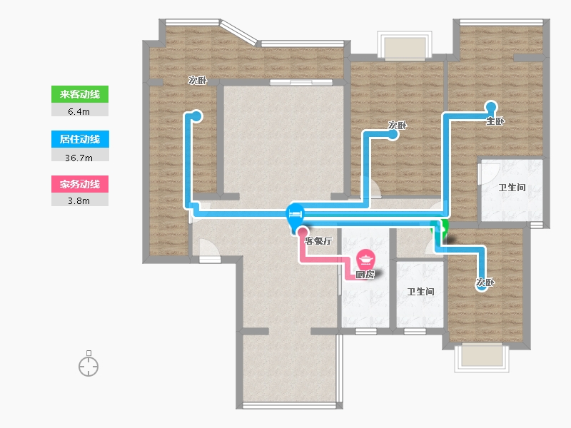 湖北省-孝感市-孟宗花园府-150.14-户型库-动静线