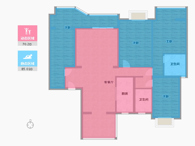 湖北省-孝感市-孟宗花园府-150.14-户型库-动静分区