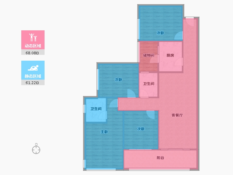 江西省-赣州市-第五大道-118.80-户型库-动静分区