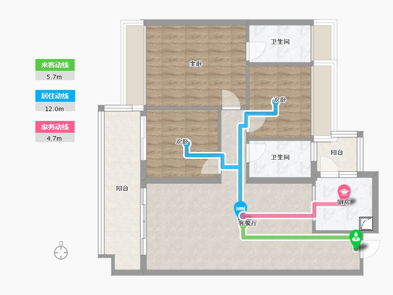 广东省-云浮市-筠城·美丽泷江-92.83-户型库-动静线