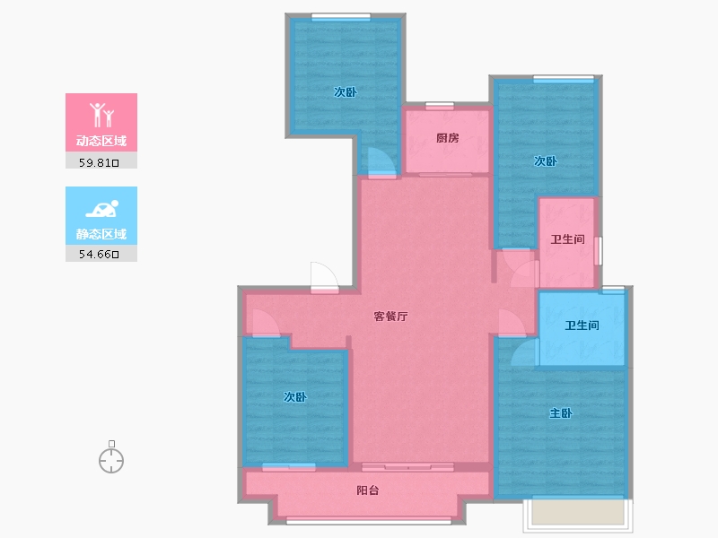 山东省-潍坊市-潍坊世贸璀璨公园-122.00-户型库-动静分区