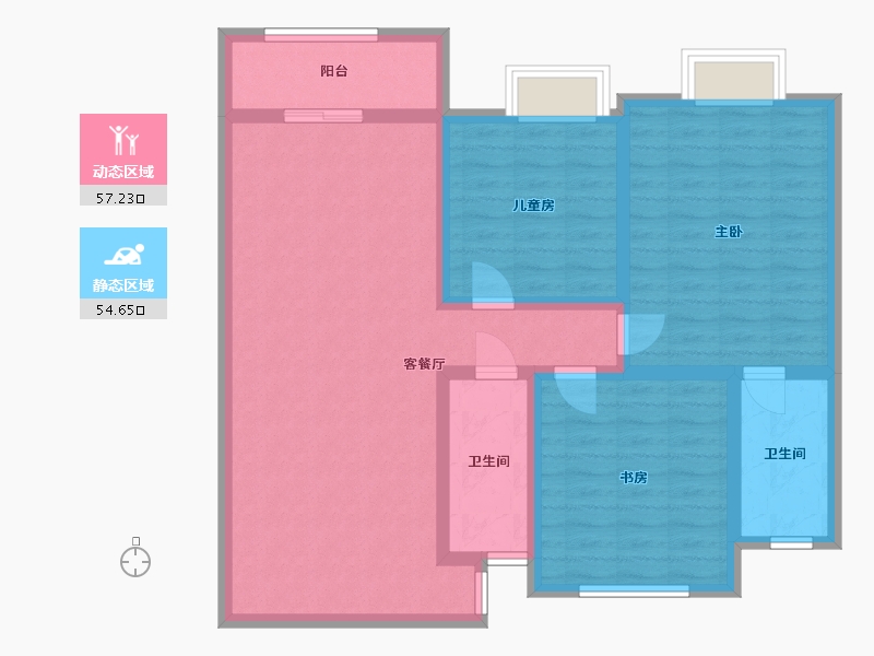 广东省-清远市-巾峰豪庭-105.00-户型库-动静分区