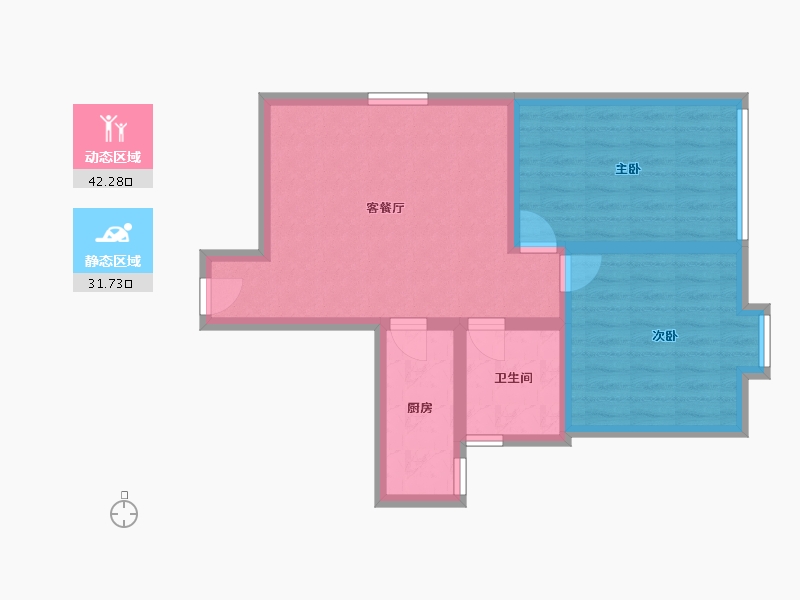 湖北省-武汉市-新天三期-60.00-户型库-动静分区