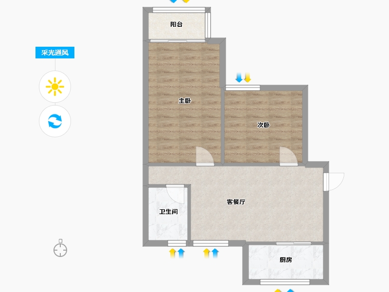 上海-上海市-佘北家园-78.00-户型库-采光通风