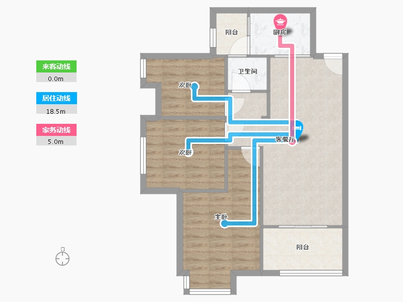 湖南省-长沙市-中建芙蓉嘉苑-72.24-户型库-动静线