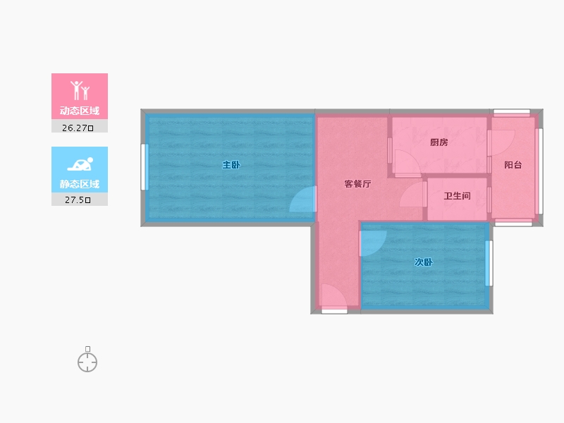 天津-天津市-桥园里-46.80-户型库-动静分区