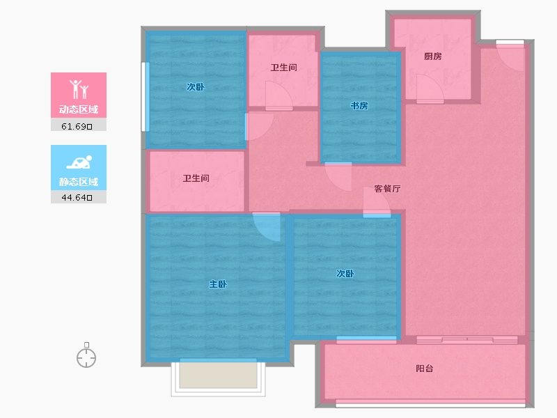 广西壮族自治区-南宁市-阳光城大唐檀境-95.00-户型库-动静分区