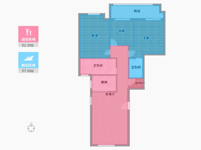 浙江省-温州市-凯悦园-100.00-户型库-动静分区