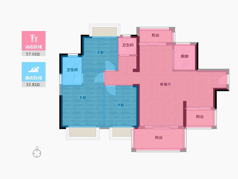 湖南省-郴州市-上品澜庭-89.00-户型库-动静分区