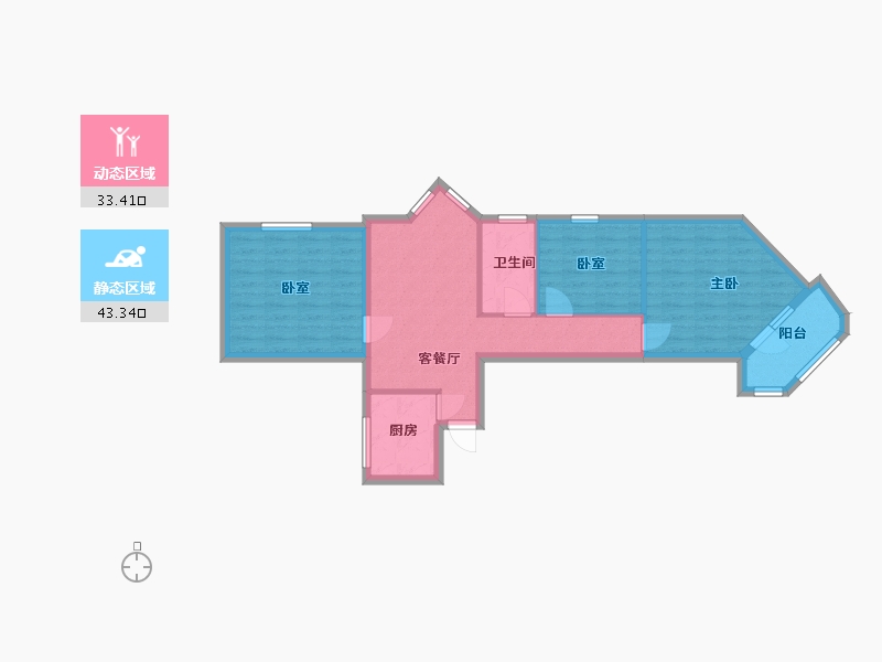 北京-北京市-海户西里-32号院-60.00-户型库-动静分区