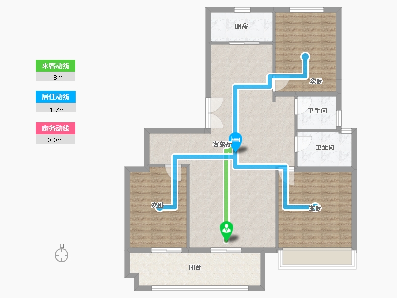 安徽省-宣城市-尚城江南府-110.00-户型库-动静线