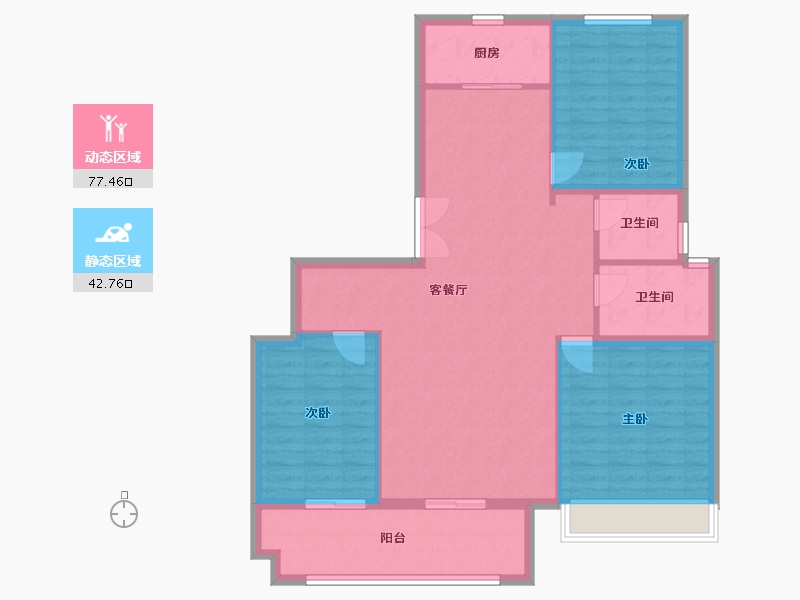 安徽省-宣城市-尚城江南府-110.00-户型库-动静分区