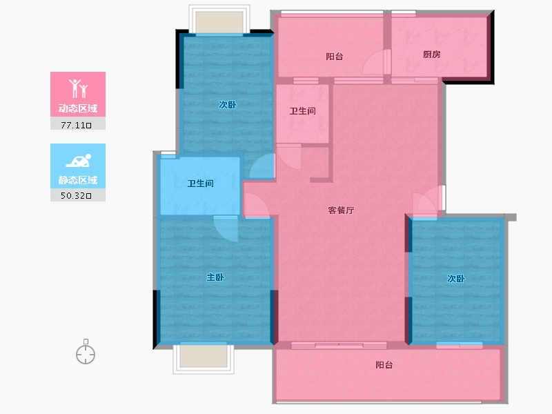 湖北省-随州市-御景南山-116.00-户型库-动静分区