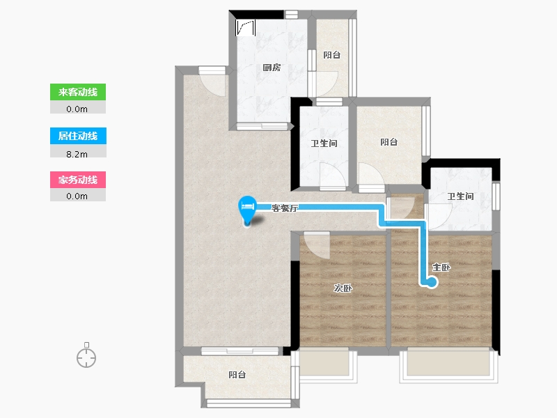 广东省-江门市-粤海壹桂府-71.00-户型库-动静线