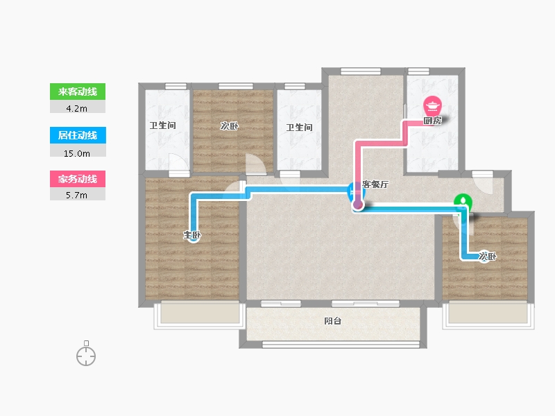 江苏省-无锡市-建发静学和鸣-108.00-户型库-动静线