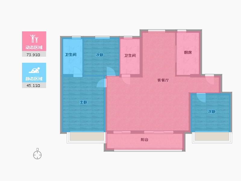 江苏省-无锡市-建发静学和鸣-108.00-户型库-动静分区