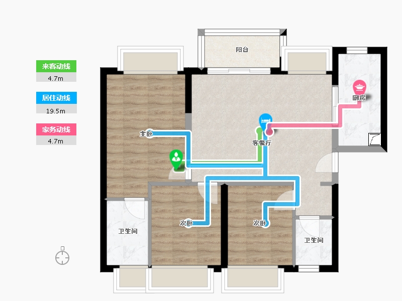 广东省-广州市-时代印象-86.00-户型库-动静线