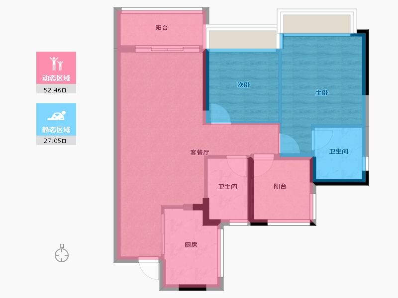 广东省-佛山市-金地中南新城大境-70.77-户型库-动静分区