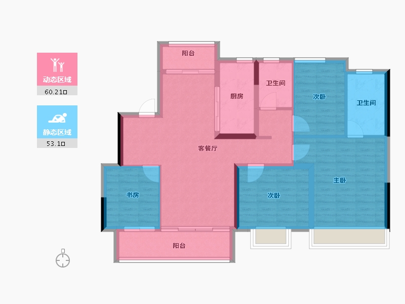 四川省-成都市-万达御湖龙湾-102.01-户型库-动静分区