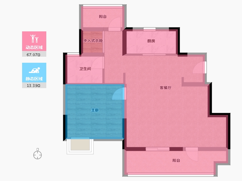 安徽省-合肥市-旭辉望江来-71.69-户型库-动静分区