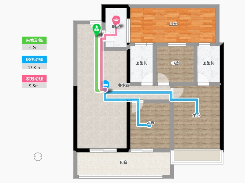 云南省-昆明市-安宁吾悦广场-94.33-户型库-动静线