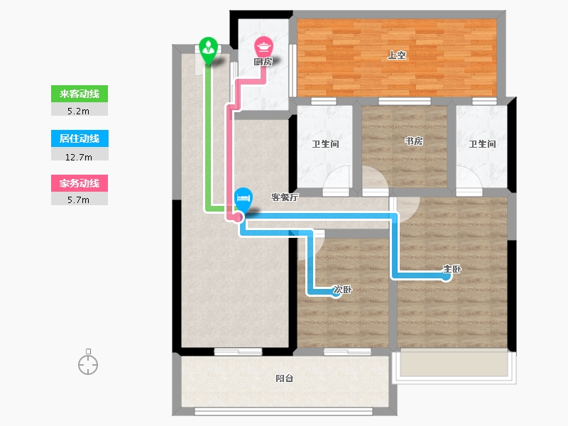 云南省-昆明市-安宁吾悦广场-94.15-户型库-动静线