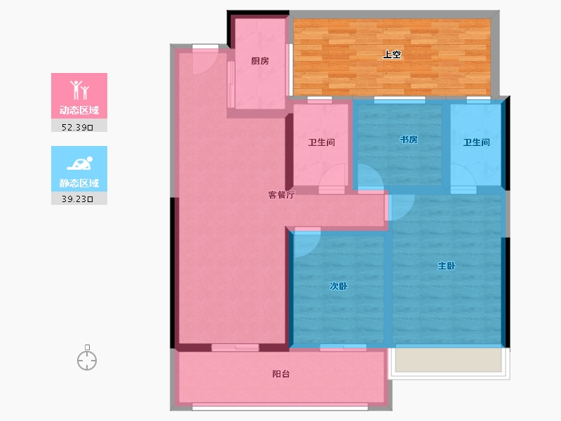 云南省-昆明市-安宁吾悦广场-94.15-户型库-动静分区