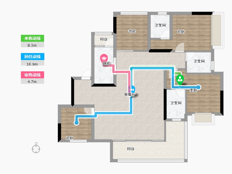 四川省-成都市-万达御湖龙湾-119.13-户型库-动静线