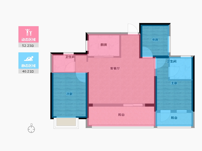 浙江省-台州市-绿城城投晓风印月-82.01-户型库-动静分区