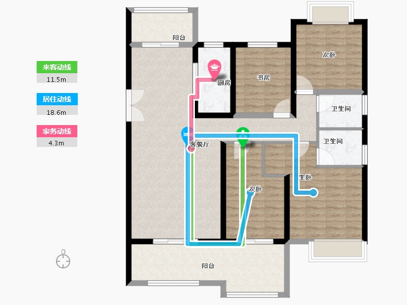 云南省-昆明市-绿地东海岸滇峰-115.14-户型库-动静线