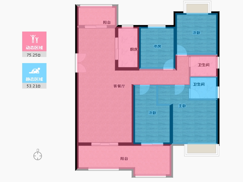 云南省-昆明市-绿地东海岸滇峰-115.14-户型库-动静分区