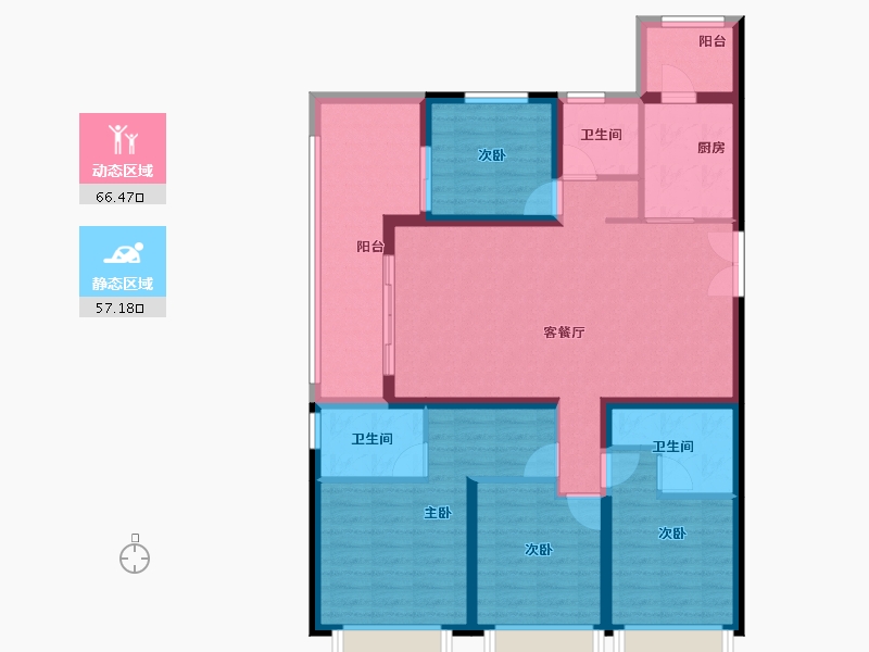 云南省-昆明市-绿地东海岸滇峰-110.41-户型库-动静分区