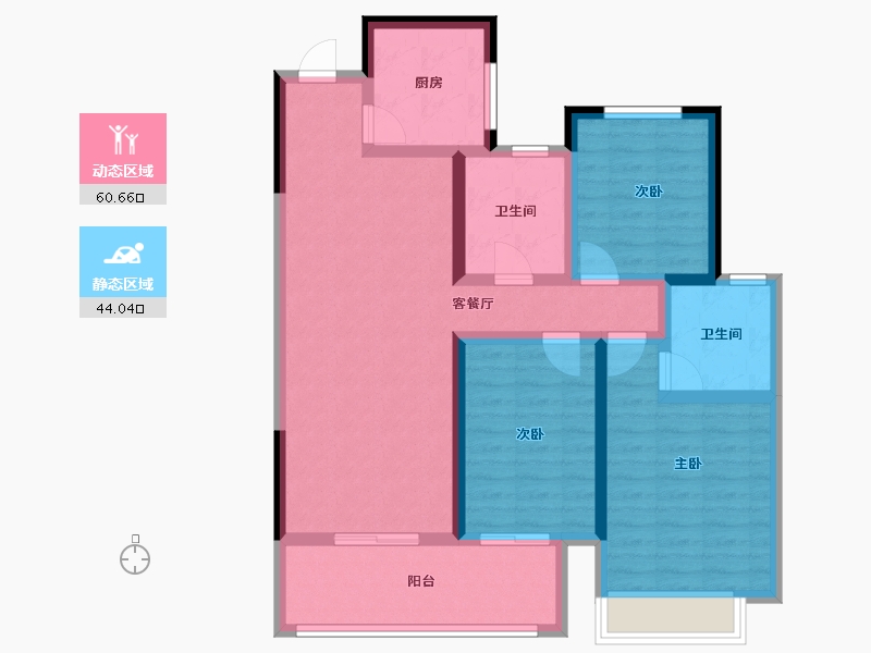 云南省-昆明市-安宁吾悦广场-92.34-户型库-动静分区