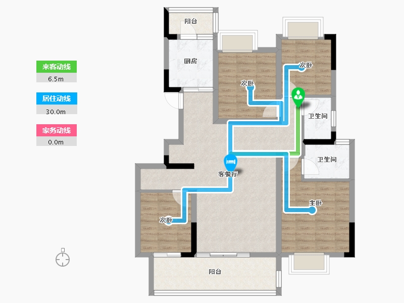 四川省-成都市-翡翠香城-96.76-户型库-动静线