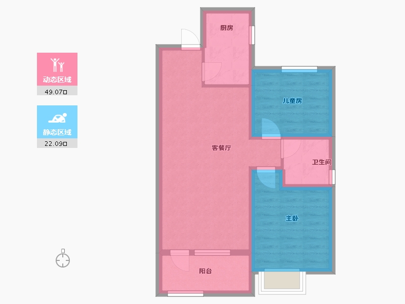 河北省-石家庄市-东胜未来云-62.93-户型库-动静分区