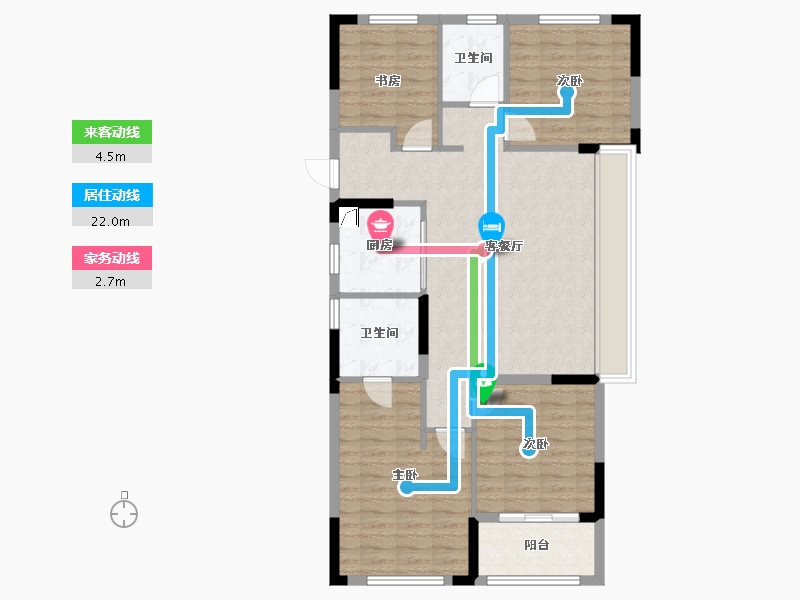 浙江省-杭州市-华景川云萃天和城-98.40-户型库-动静线