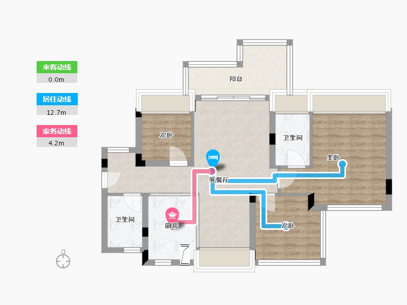 广东省-深圳市-卓越闽泰云奕府-74.40-户型库-动静线