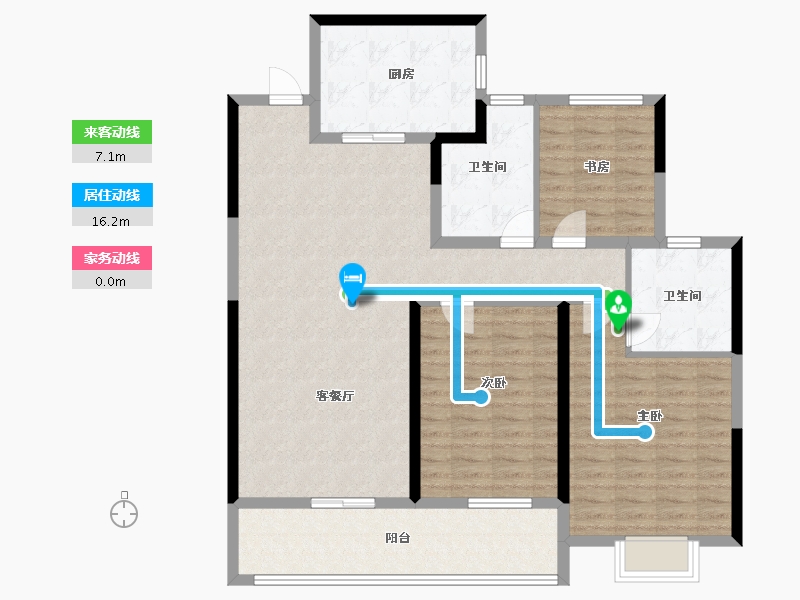 浙江省-台州市-方远荣安玖樾府-118.68-户型库-动静线