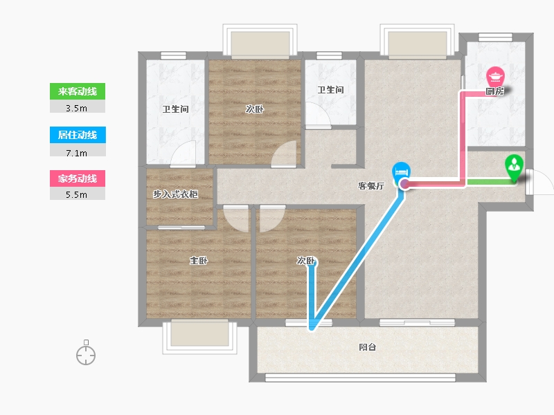 云南省-昆明市-万辉星城-94.58-户型库-动静线