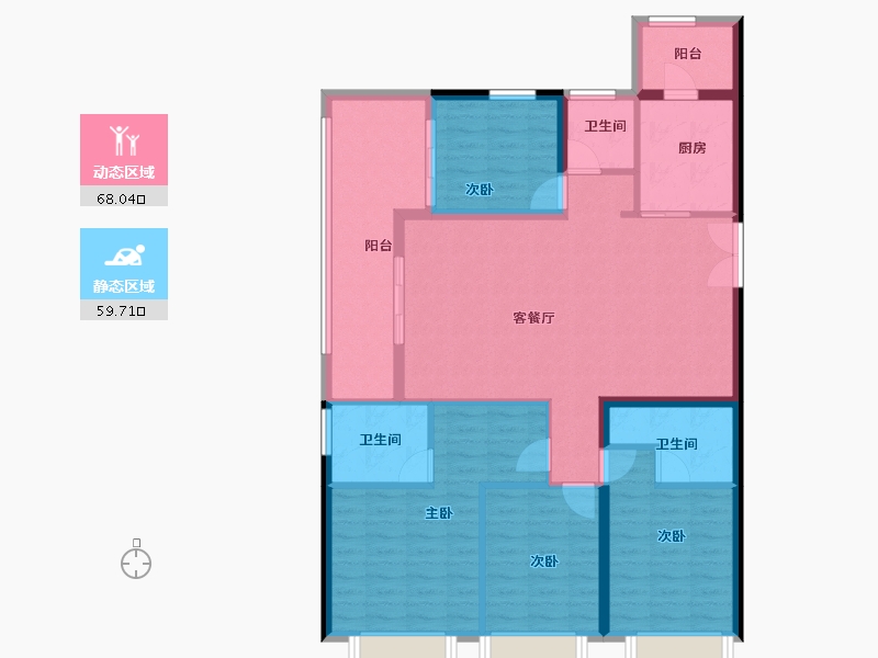 云南省-昆明市-绿地东海岸滇峰-115.41-户型库-动静分区