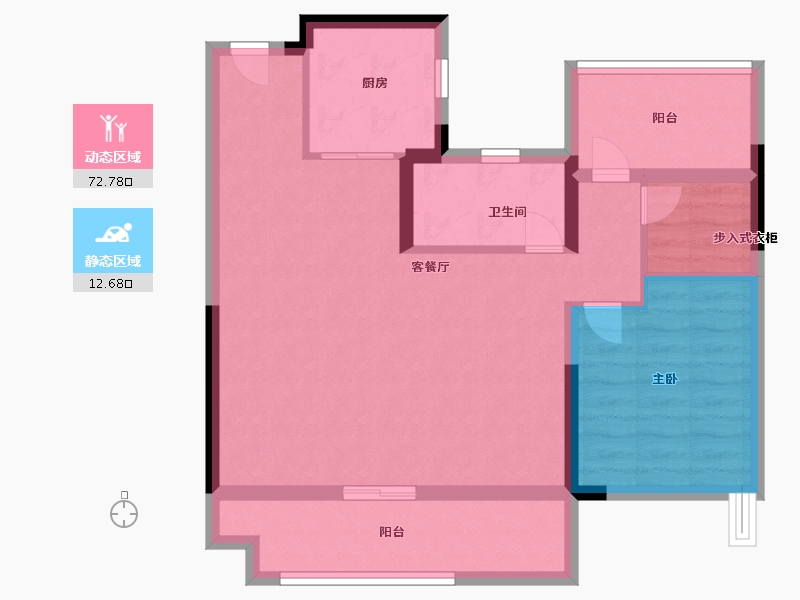 安徽省-合肥市-旭辉望江来-76.00-户型库-动静分区