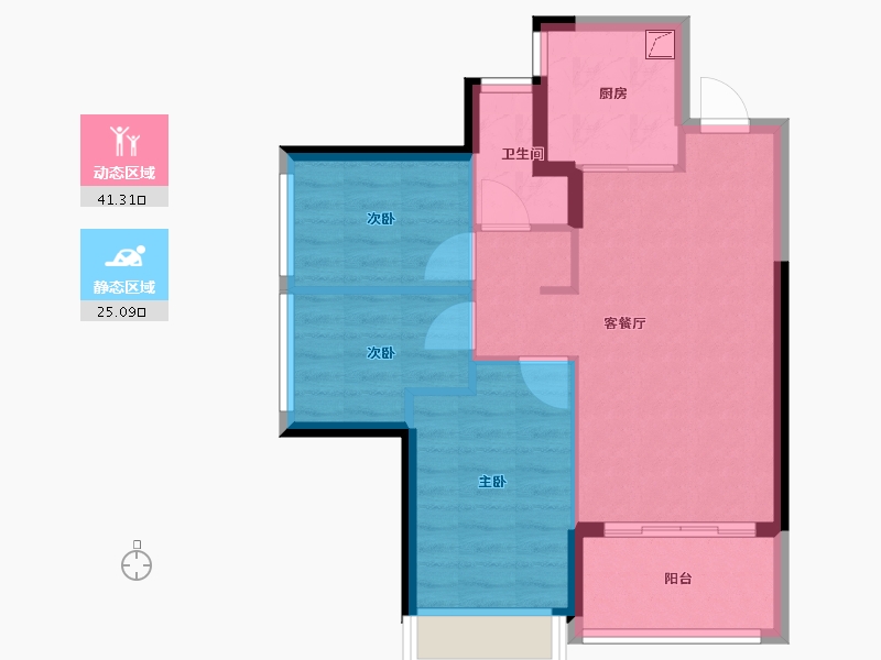 广东省-深圳市-宝珺园-59.19-户型库-动静分区