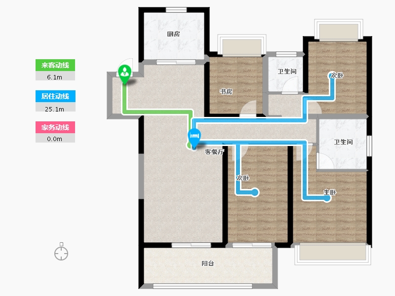 云南省-昆明市-安宁吾悦广场-113.96-户型库-动静线