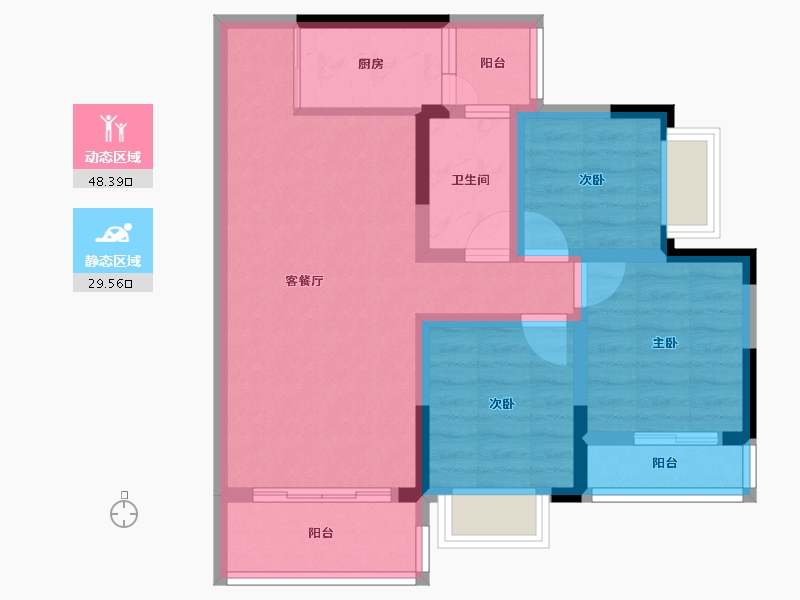 四川省-成都市-翡翠香城-68.00-户型库-动静分区