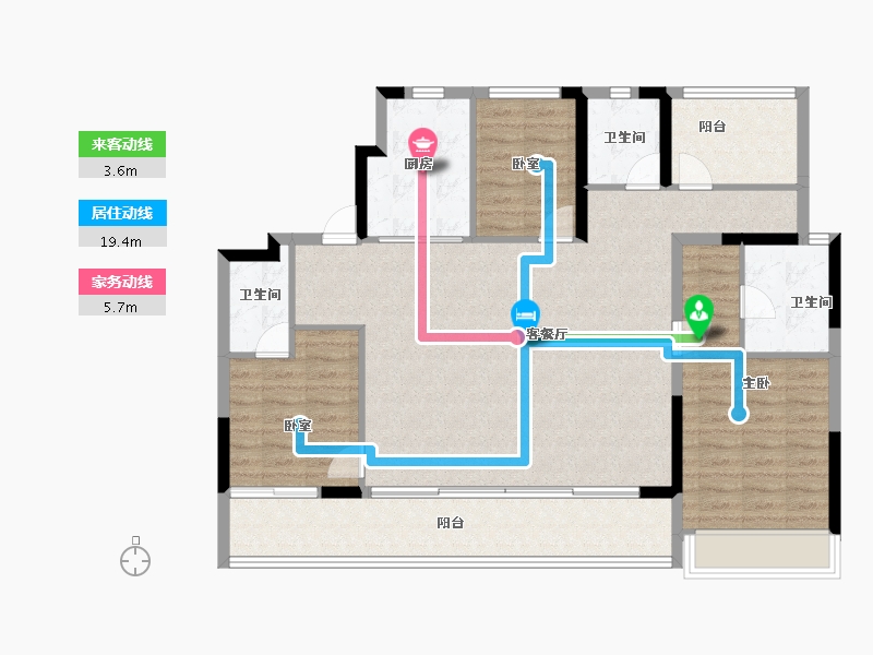 河南省-郑州市-新城时光印象-114.40-户型库-动静线